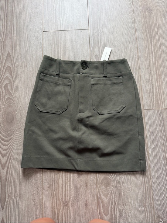 Dresses & Skirts - Anthropologie Maeve Colette Sage Green Mini Skirt Magic Fabric high waisted